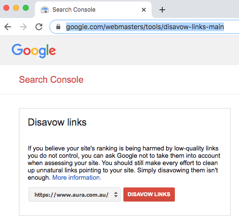 Google's disavow tool
