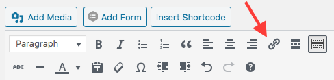 Hyperlinks in the WordPress WYSIWYG editor